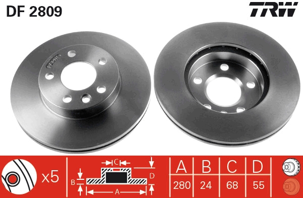 KROTTENDORF KRO-BD2809 Féktárcsa