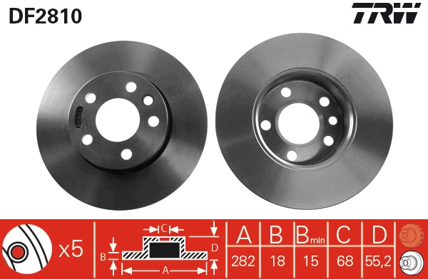 KROTTENDORF KRO-BD2810 Féktárcsa