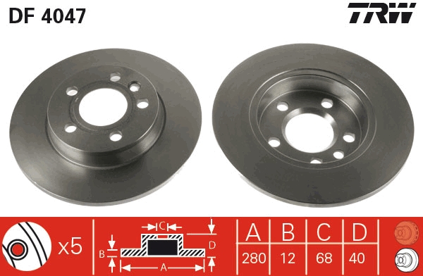 KROTTENDORF KRO-BD4047 Féktárcsa