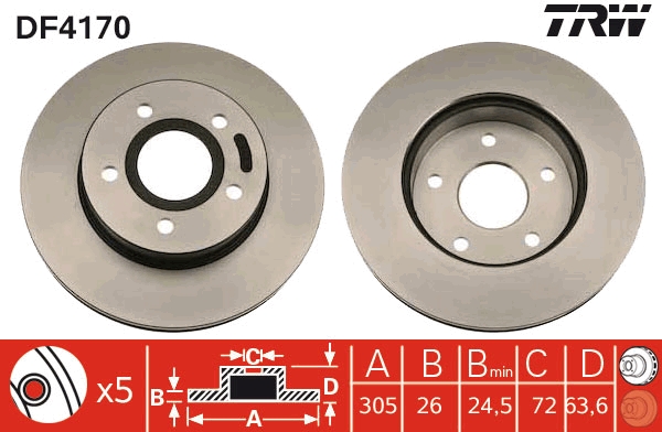 KROTTENDORF KRO-BD4170 Féktárcsa