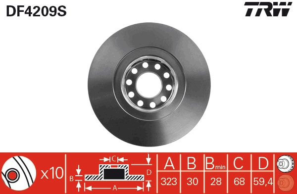 TRW HAMULCE 232 623 Alkatrész df4209s