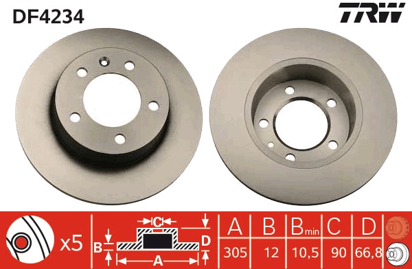 KROTTENDORF KRO-BD4234 Féktárcsa