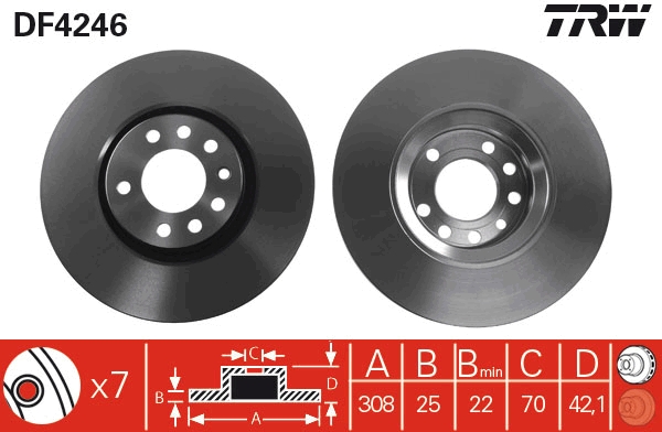 KROTTENDORF KRO-BD4246 Féktárcsa