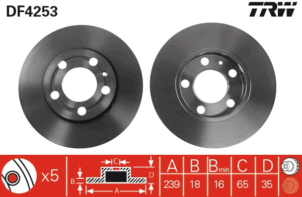 KROTTENDORF KRO-BD4253 Féktárcsa