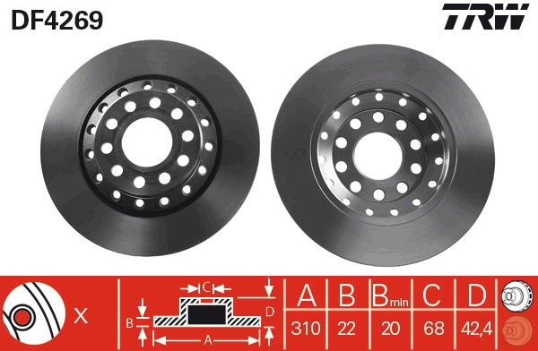 TRW HAMULCE 241 866 Alkatrész df4269