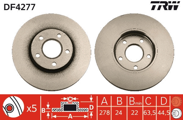 KROTTENDORF KRO-BD4277 Féktárcsa