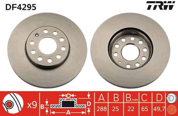 KROTTENDORF KRO-BD4295 Féktárcsa