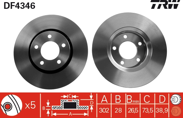 TRW HAMULCE 229 893 Alkatrész df4346