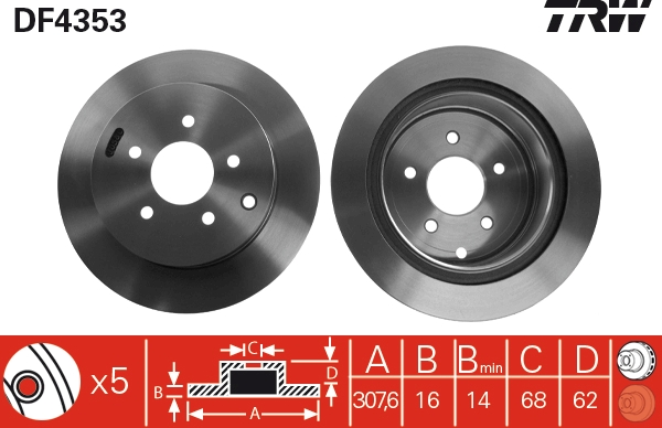 TRW HAMULCE 229 896 Alkatrész df4353