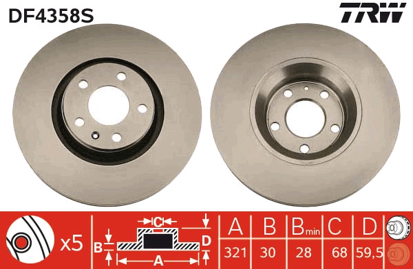 KROTTENDORF KRO-BD4358S Féktárcsa