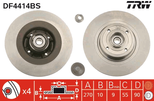 KROTTENDORF KRO-BD4414BS Féktárcsa