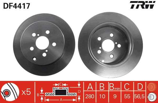 KROTTENDORF KRO-BD4417 Féktárcsa