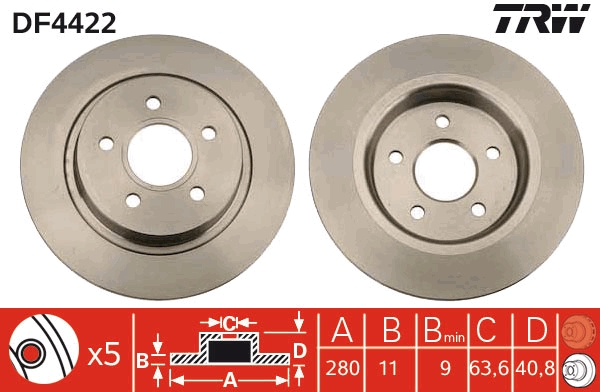 KROTTENDORF KRO-BD4422 Féktárcsa