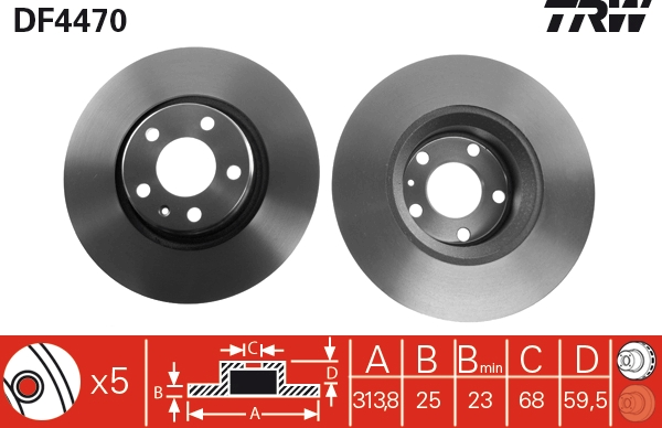 KROTTENDORF KRO-BD4470 Féktárcsa