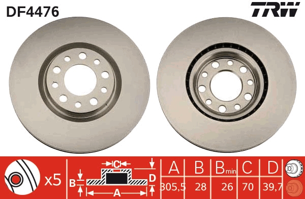 KROTTENDORF KRO-BD4476 Féktárcsa