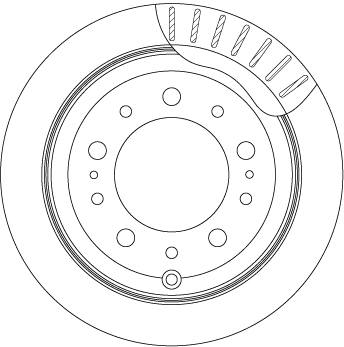 TRW 1001526236 DF4483 - Hátsó féktárcsa