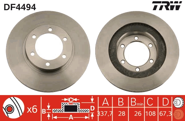 KROTTENDORF KRO-BD4494 Féktárcsa