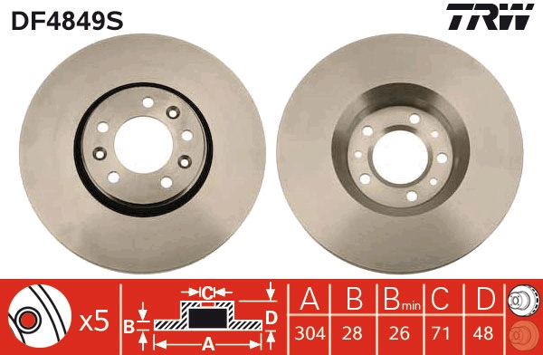 KROTTENDORF KRO-BD4849S Féktárcsa