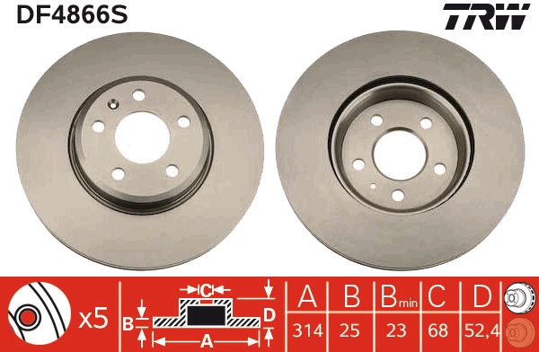 KROTTENDORF KRO-BD4866S Féktárcsa