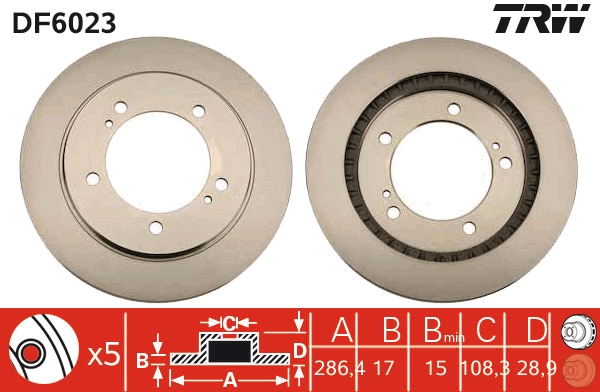 KROTTENDORF KRO-BD6023 Féktárcsa