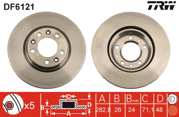 KROTTENDORF KRO-BD6121 Féktárcsa