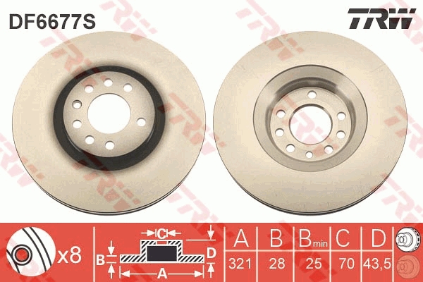 TRW LUCDF6677S féktárcsa