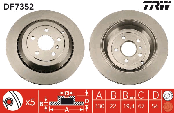 TRW HAMULCE 241 852 Alkatrész df7352