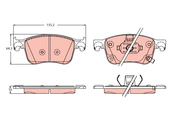 TRW GDB2342 KLOCKI HAM. FORD T. FOCUS 1,0-2,3 18-