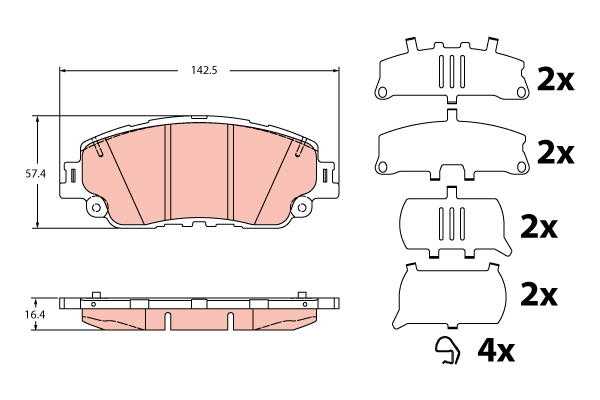 TRW GDB2354 KLOCKI HAM. LEXUS P. UX 2,0 18-