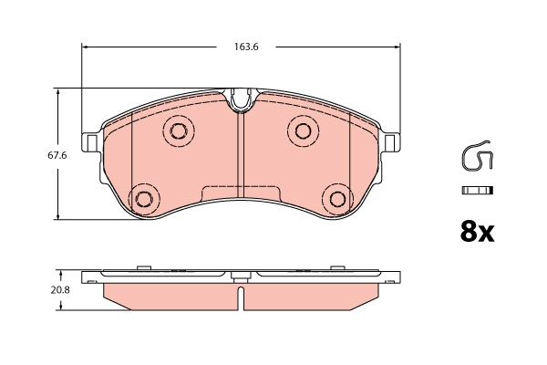 TRW 503347 GDB2362 DISK PL VW GDB2362 PR.CRAFTER 16->