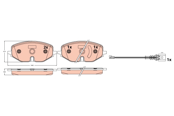 TRW TRWGDB2392 Fékbetét