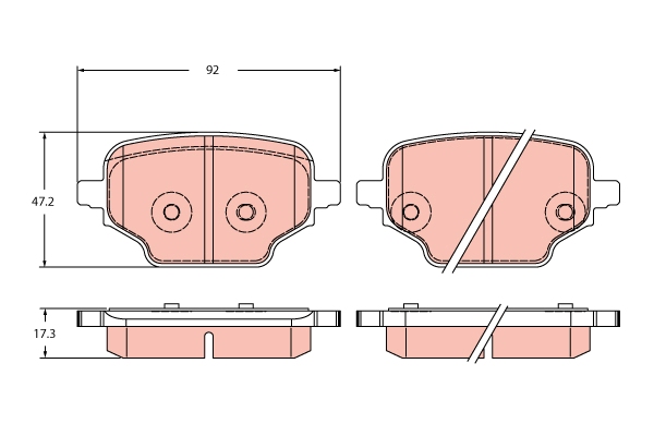 TRW  GDB2410 DISK PL CITROEN GDB2410 ZAD.BERLINGO,PARTNER 1.5 BLUEHDI 18->BEZ.EL.RU?