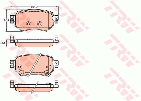 TRW GDB3632 Fékbetét készlet, tárcsafék