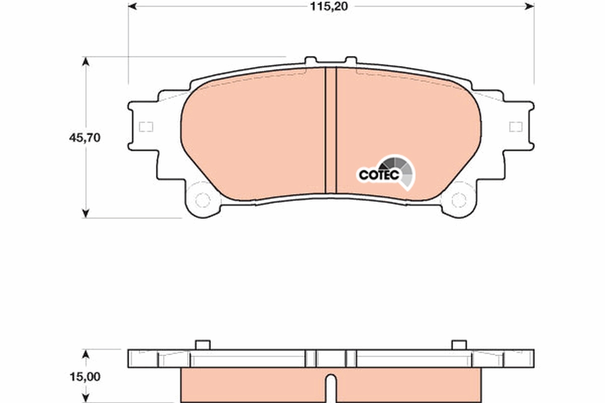 TRW 1001526738 GDB4174 - HÁTSÓ FÉKBETÉT KÉSZLET