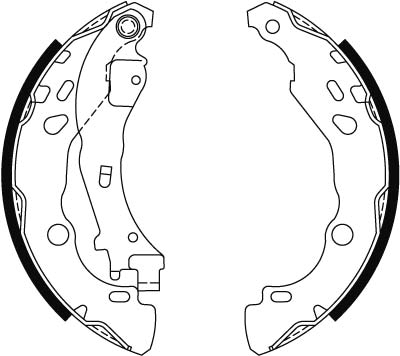 TRW GS8474 Fékpofakészlet kézifékhez, rögzítőfékhez, dobfékhez
