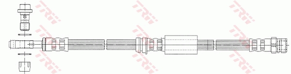 TRW 257 443 PHD1014 - Fékcső, gumifékcső