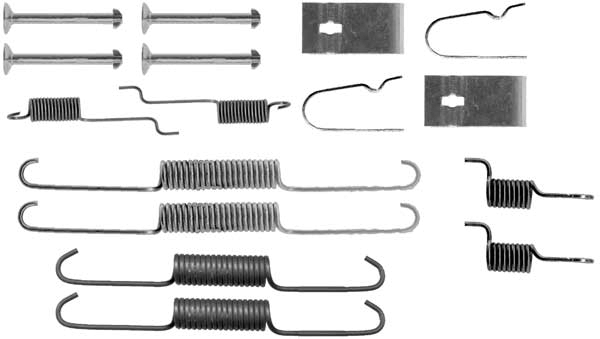 TRW SFK348 Tartozék készlet fékpofához, rugókészlet
