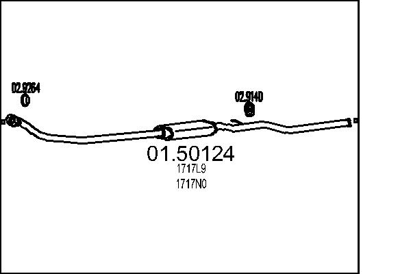 MTS K50124 Középső kipufogódob