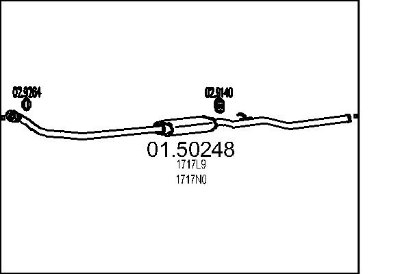 MTS K50248 Középső kipufogódob