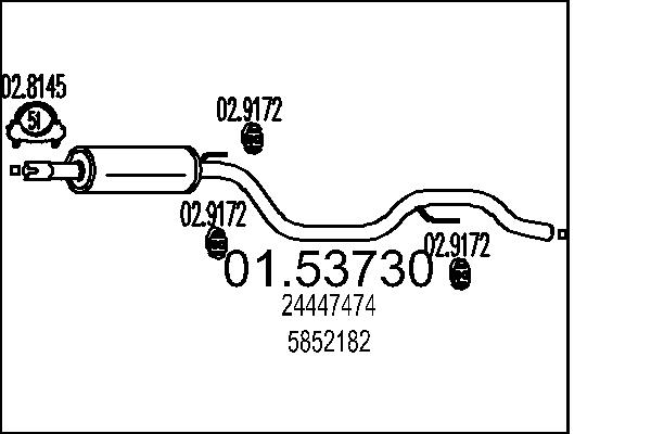 MTS K5373 Középső kipufogódob