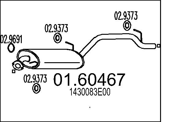 MTS K60467 Hátsó kipufogódob