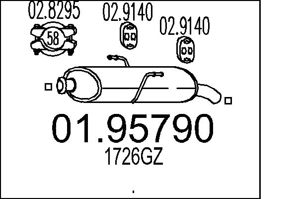 MTS K9579 Hátsó kipufogódob