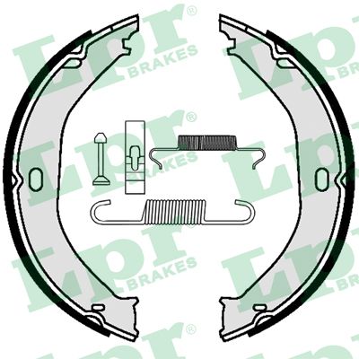 LPR 249 197 09520K - Fékpofakészlet kézifékhez, rögzítőfékhez, dobfékhez