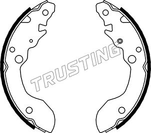 TRUSTING 111.244 Fékpofakészlet kézifékhez, rögzítőfékhez, dobfékhez