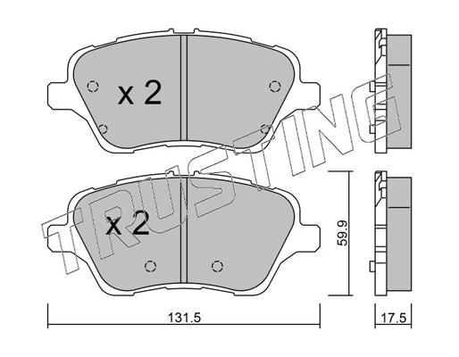 TRUSTING 992.0 Fékbetét készlet, tárcsafék