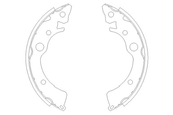 KAVO PARTS KAVKBS-2902 Fékpofakészlet kézifékhez, rögzítőfékhez, dobfékhez