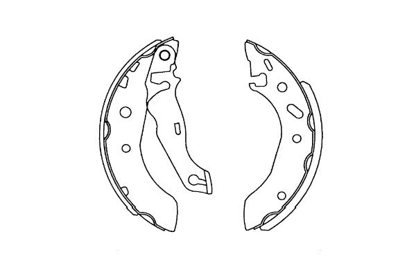 KAVO PARTS KAVKBS-5407 Fékpofakészlet kézifékhez, rögzítőfékhez, dobfékhez