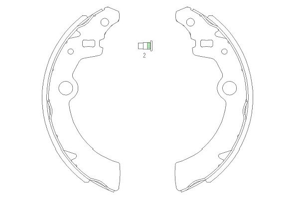 KAVO PARTS KAVKBS-8907 Fékpofakészlet kézifékhez, rögzítőfékhez, dobfékhez