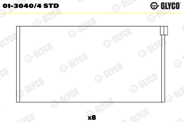 GLYCO 15591 01-3040/4 STD - Hajtókarcsapágy