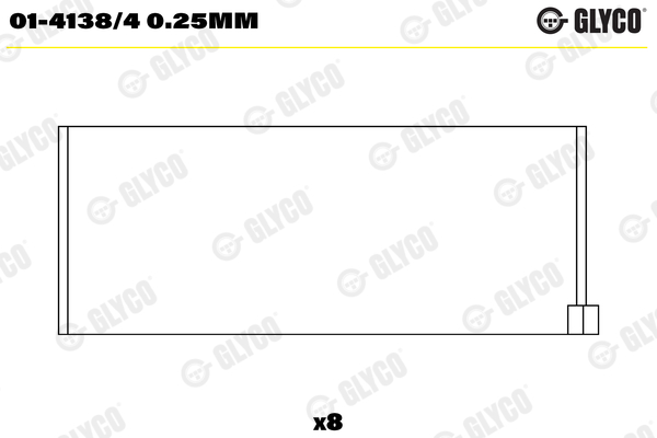 GLYCO GLY01-4138/4 0.25MM hajtókar csapágy